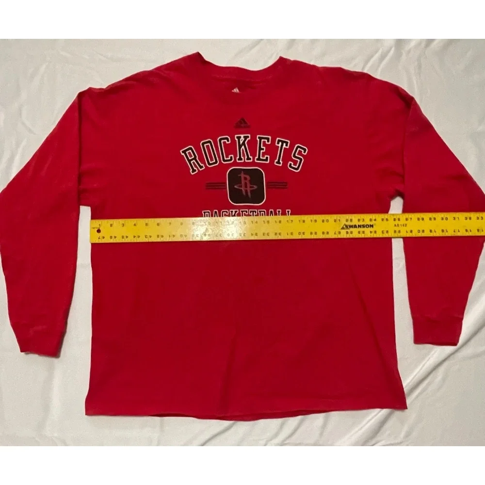 Mens Adidas Houston Rockets Basketball Long Sleeve‎ TShirt Size 2XL